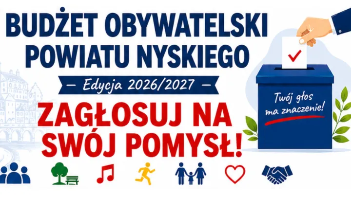 Rozpoczyna się głosowanie w Budżecie Obywatelskim Powiatu Nyskiego